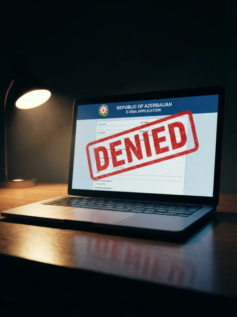 azerbaijan e-visa application rejected