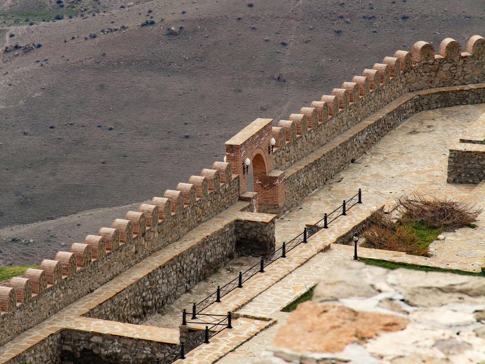 Ancient castle walls in Sheki, Azerbaijan