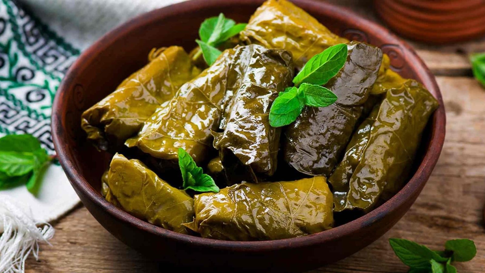 Azerbaijan traditional dish dolma A plate of dolma