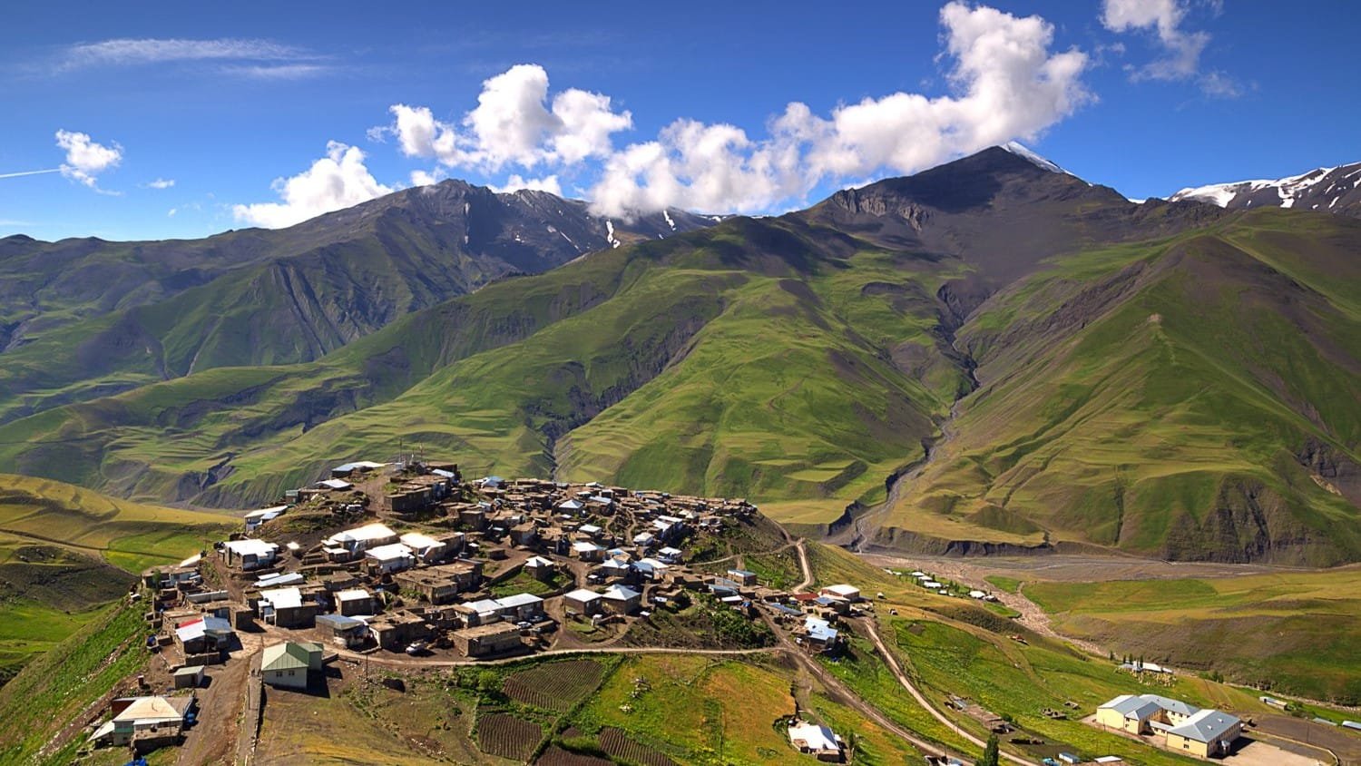 Khinalig village in Azerbaijan View of Khinalig village