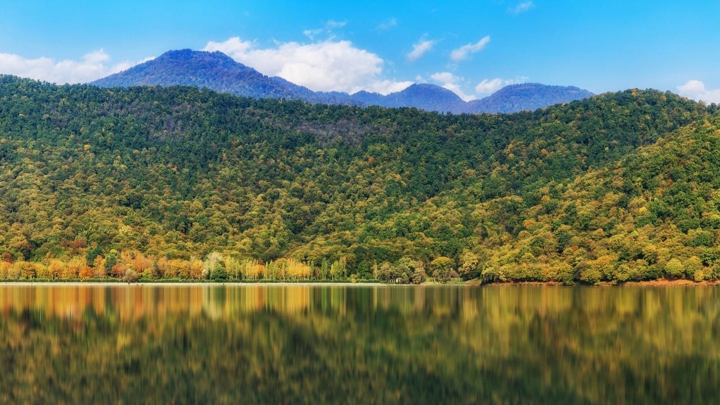 Nohur Lake in Azerbaijan View of Nohur Lake