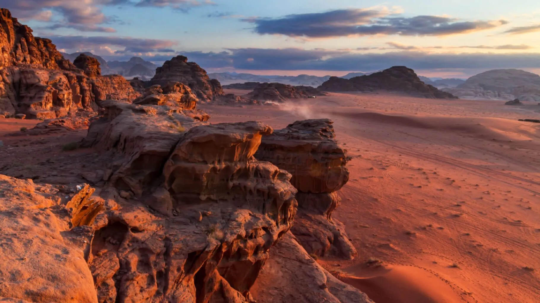 Wadi Rum desert Wadi Rum desert in the evening